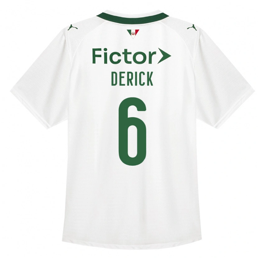 Danxen Män Derick Araújo Campos #6 Grön Vit Bortatröja Matchtröjor 2026/27 Tröjor T-Tröja