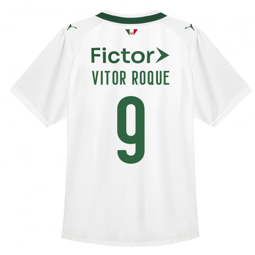 Danxen Män Vitor Roque #9 Grön Vit Bortatröja Matchtröjor 2026/27 Tröjor T-Tröja