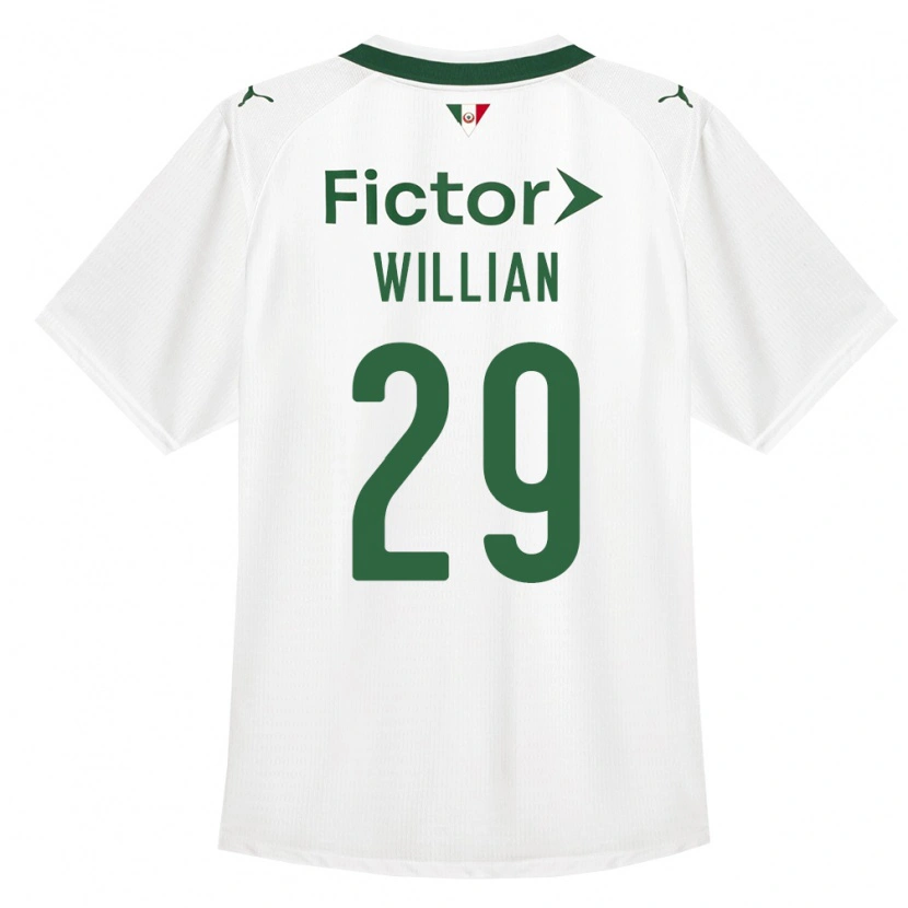 Danxen Män Willian #29 Grön Vit Bortatröja Matchtröjor 2026/27 Tröjor T-Tröja