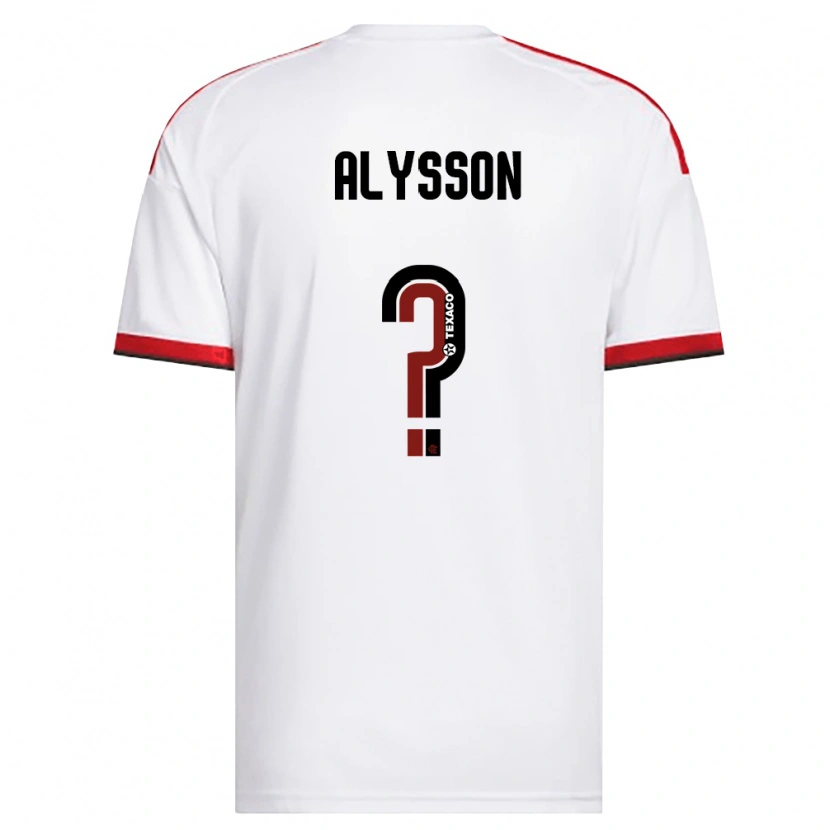 Danxen Män Alysson #0 Vit Röd Svart Bortatröja Matchtröjor 2026/27 Tröjor T-Tröja