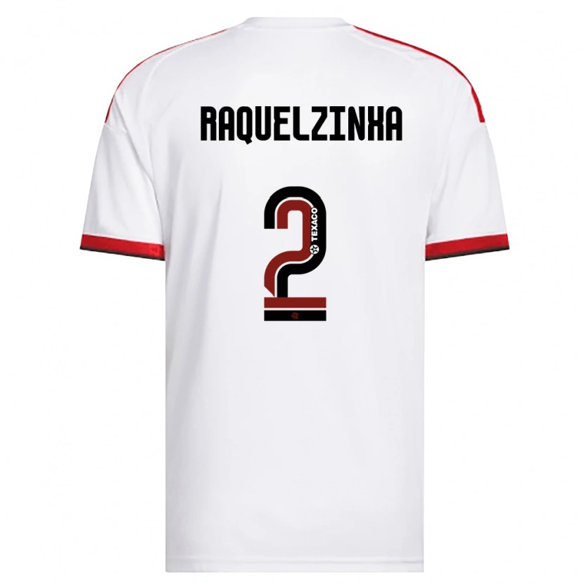 Danxen Män Raquelzinha #2 Vit Röd Svart Bortatröja Matchtröjor 2026/27 Tröjor T-Tröja