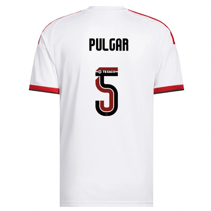 Danxen Män Erick Pulgar #5 Vit Röd Svart Bortatröja Matchtröjor 2026/27 Tröjor T-Tröja
