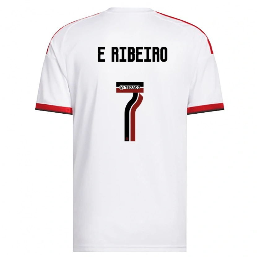 Danxen Män Everton Ribeiro #7 Vit Röd Svart Bortatröja Matchtröjor 2026/27 Tröjor T-Tröja