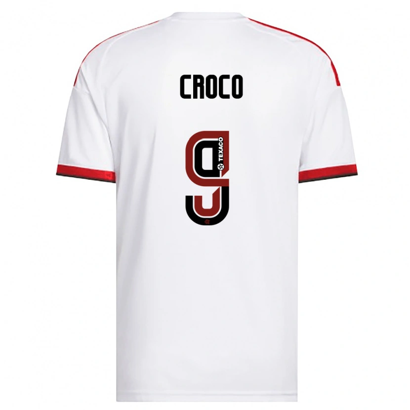 Danxen Män Gabi Croco #9 Vit Röd Svart Bortatröja Matchtröjor 2026/27 Tröjor T-Tröja