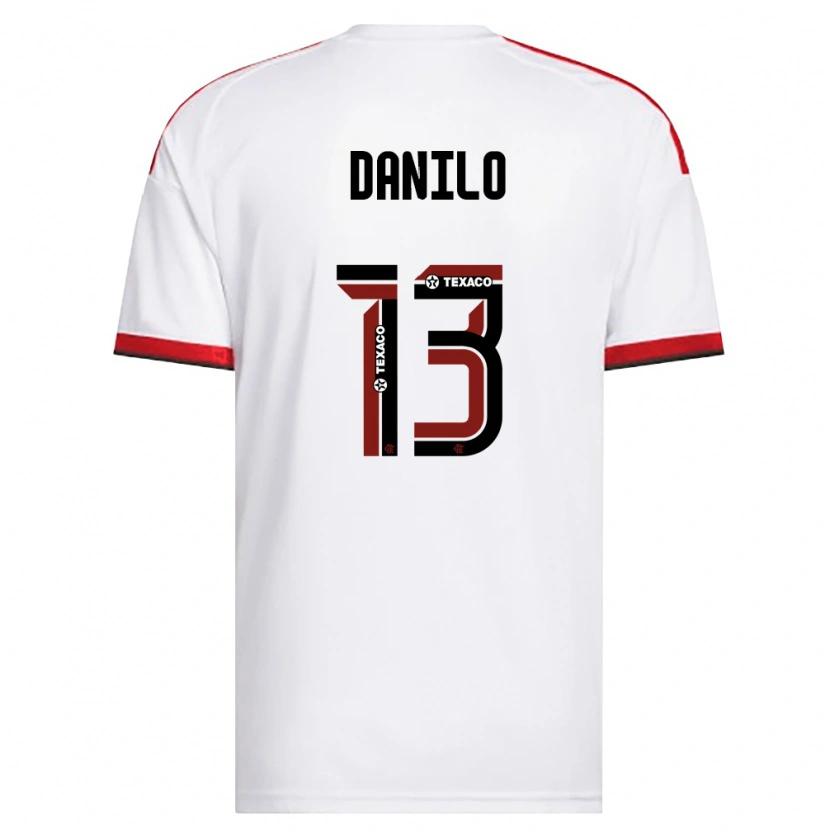 Danxen Män Danilo Luiz Da Silva #13 Vit Röd Svart Bortatröja Matchtröjor 2026/27 Tröjor T-Tröja