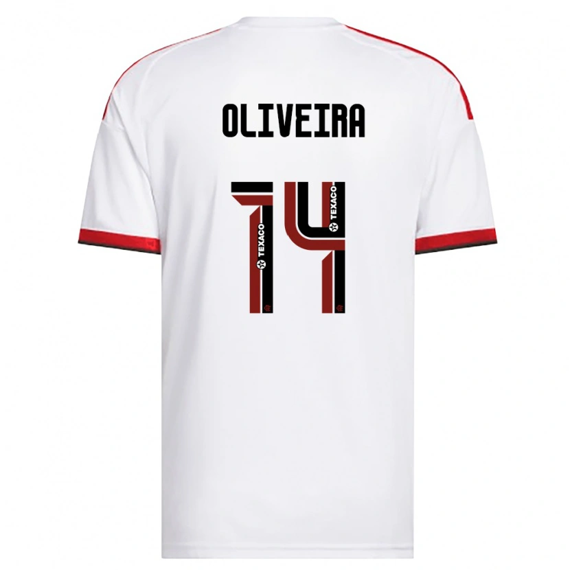 Danxen Män Gustavo Oliveira #14 Vit Röd Svart Bortatröja Matchtröjor 2026/27 Tröjor T-Tröja
