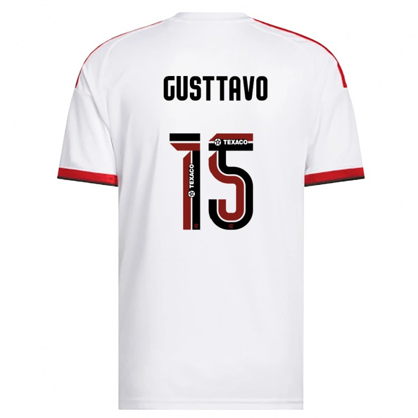 Danxen Män Gusttavo Sousa #15 Vit Röd Svart Bortatröja Matchtröjor 2026/27 Tröjor T-Tröja