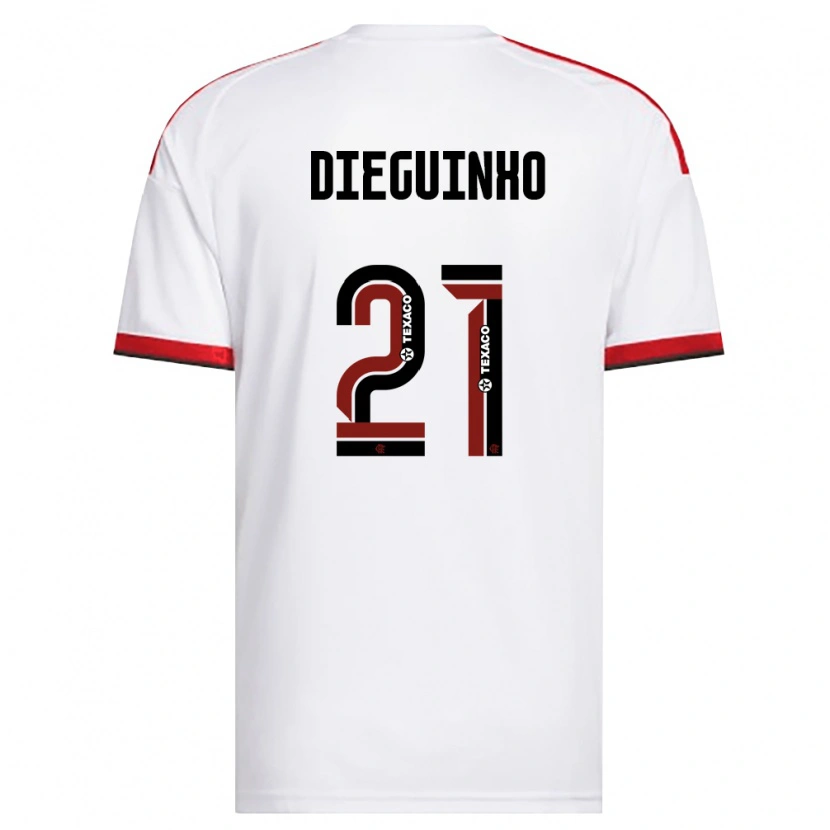 Danxen Män Diego Guimarães Das Neves #21 Vit Röd Svart Bortatröja Matchtröjor 2026/27 Tröjor T-Tröja
