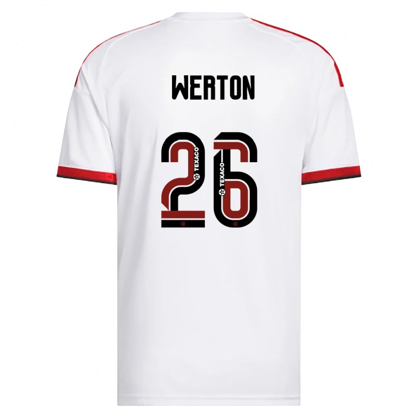 Danxen Män Werton #26 Vit Röd Svart Bortatröja Matchtröjor 2026/27 Tröjor T-Tröja
