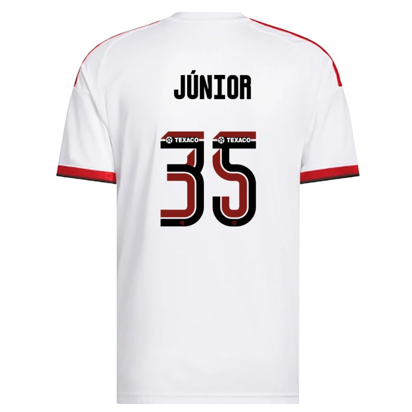 Danxen Män Kaylaine Júnior #35 Vit Röd Svart Bortatröja Matchtröjor 2026/27 Tröjor T-Tröja
