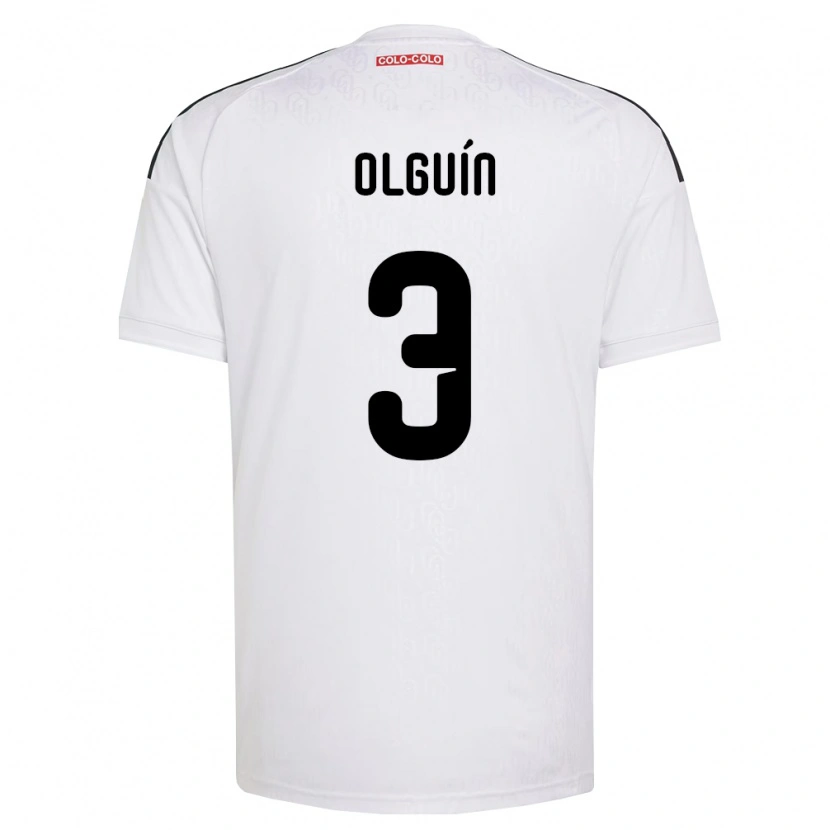 Danxen Kvinnor Alonso Olguín #3 Vit Svart Hemmatröja Matchtröjor 2026/27 Tröjor T-Tröja