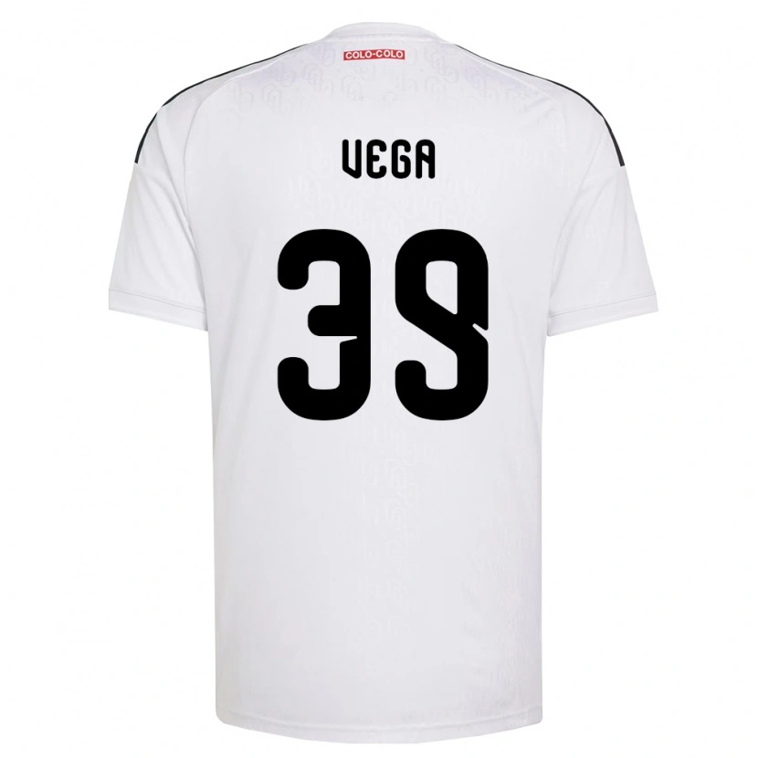 Danxen Kvinnor Sebastián Vega #39 Vit Svart Hemmatröja Matchtröjor 2026/27 Tröjor T-Tröja