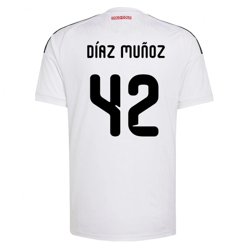 Danxen Kvinnor Cristian Díaz Muñoz #42 Vit Svart Hemmatröja Matchtröjor 2026/27 Tröjor T-Tröja