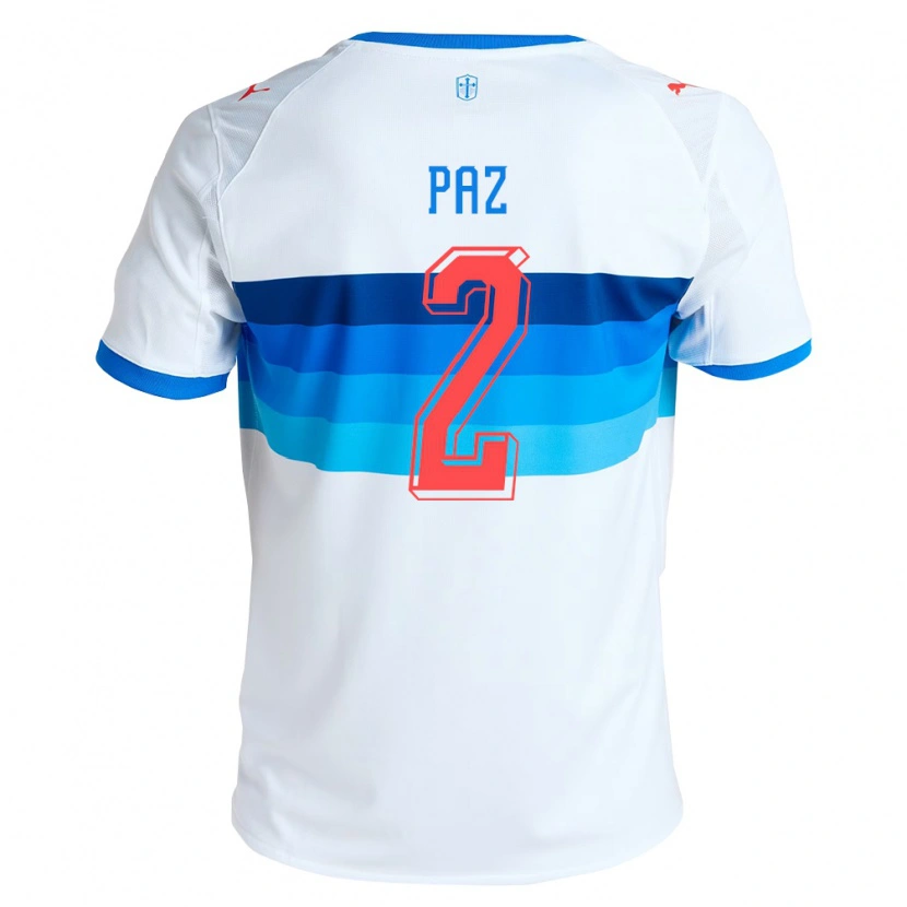 Danxen Kvinnor Nehuen Paz #2 Vit Himmelsblå Hemmatröja Matchtröjor 2026/27 Tröjor T-Tröja