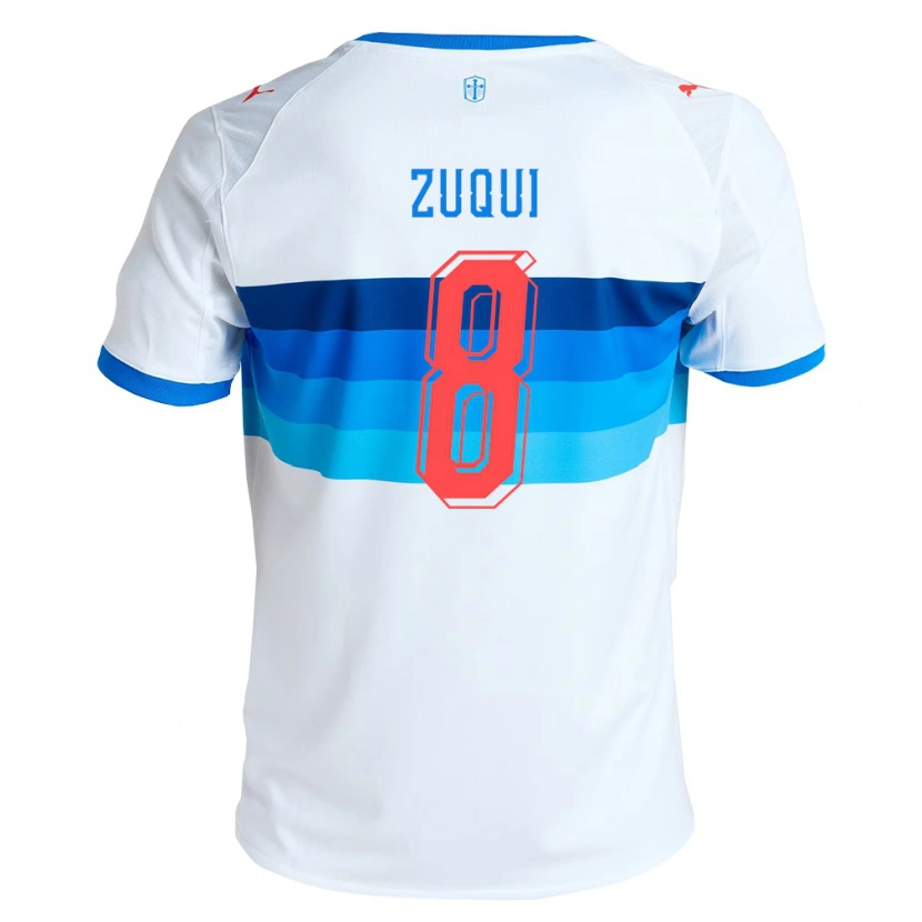 Danxen Kvinnor Fernando Zuqui #8 Vit Himmelsblå Hemmatröja Matchtröjor 2026/27 Tröjor T-Tröja