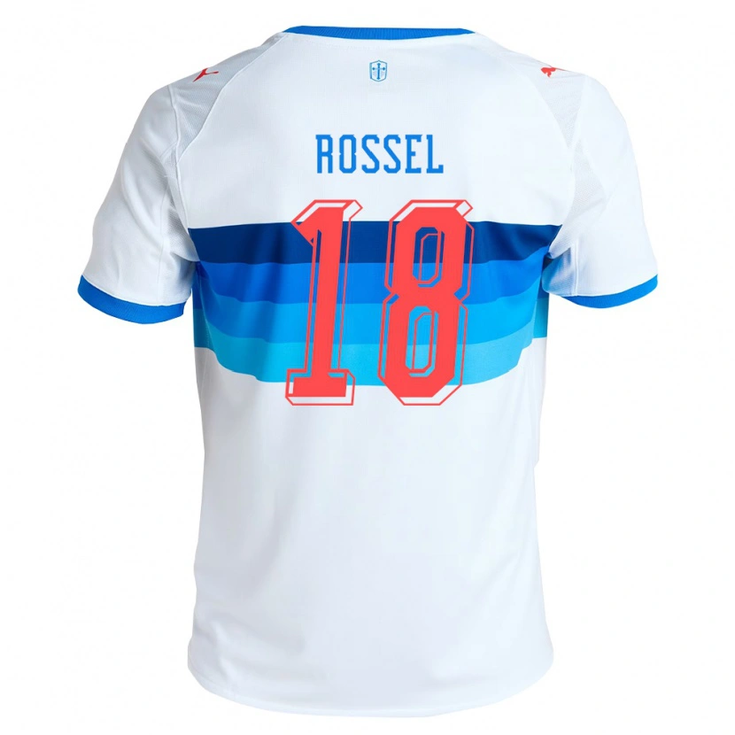 Danxen Kvinnor Juan Francisco Rossel #18 Vit Himmelsblå Hemmatröja Matchtröjor 2026/27 Tröjor T-Tröja