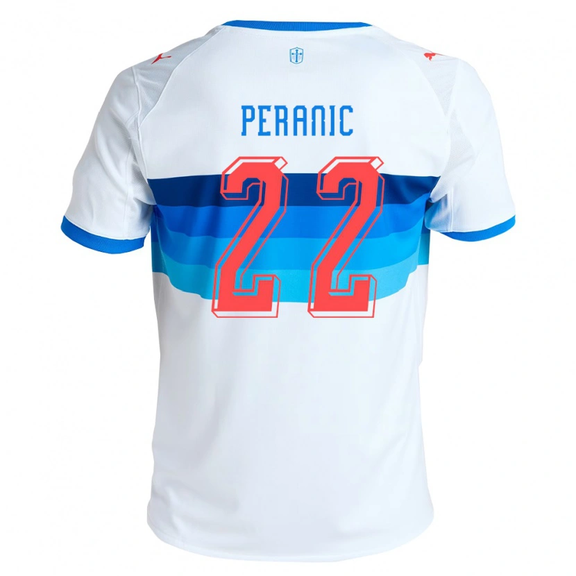 Danxen Kvinnor Nicolás Peranic #22 Vit Himmelsblå Hemmatröja Matchtröjor 2026/27 Tröjor T-Tröja
