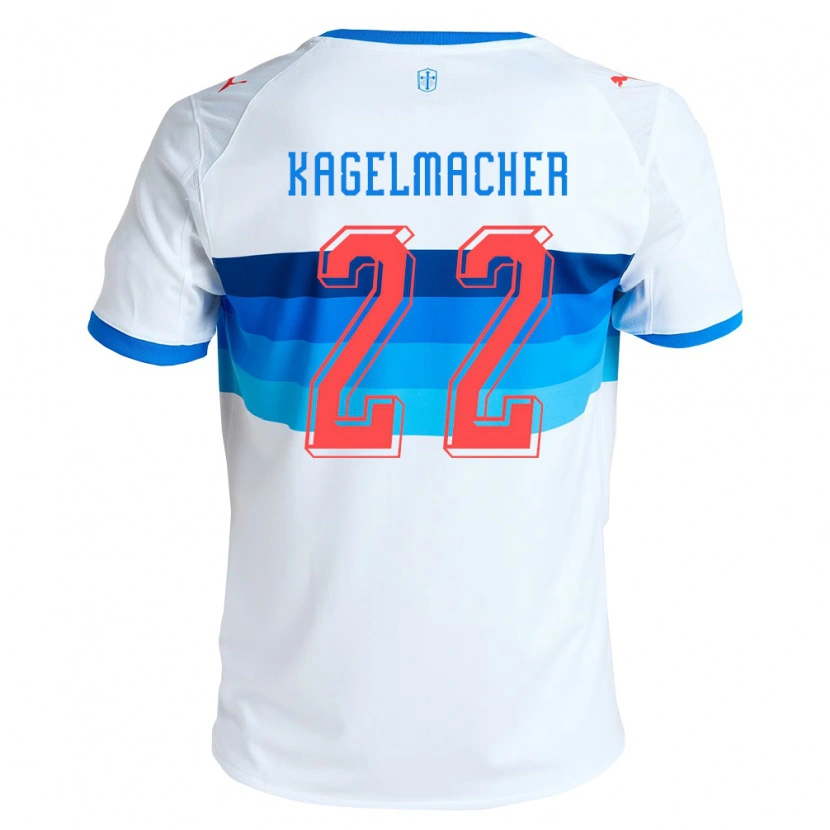 Danxen Kvinnor Gary Kagelmacher #22 Vit Himmelsblå Hemmatröja Matchtröjor 2026/27 Tröjor T-Tröja