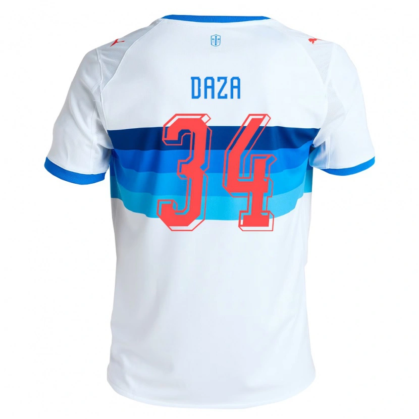 Danxen Kvinnor Francisco Daza #34 Vit Himmelsblå Hemmatröja Matchtröjor 2026/27 Tröjor T-Tröja
