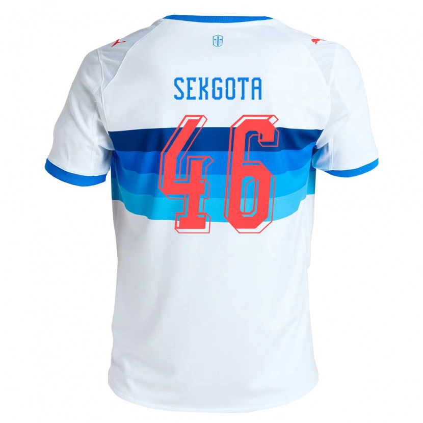 Danxen Kvinnor Jeffrey Sekgota #46 Vit Himmelsblå Hemmatröja Matchtröjor 2026/27 Tröjor T-Tröja