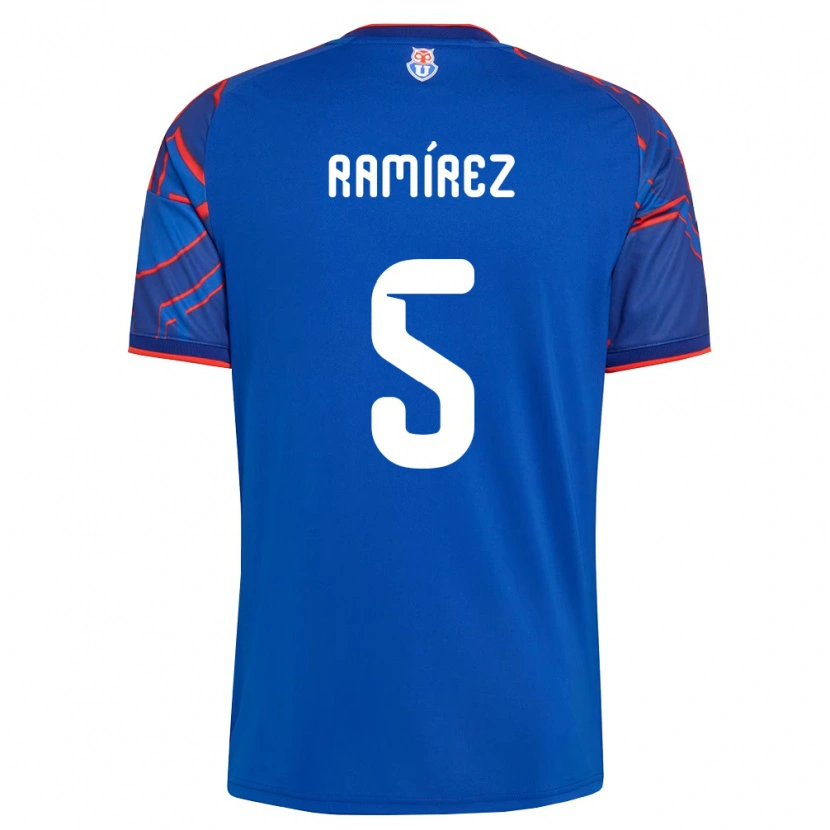 Danxen Kvinnor Nicolás Ramírez #5 Kungligt Blå Röd Hemmatröja Matchtröjor 2026/27 Tröjor T-Tröja