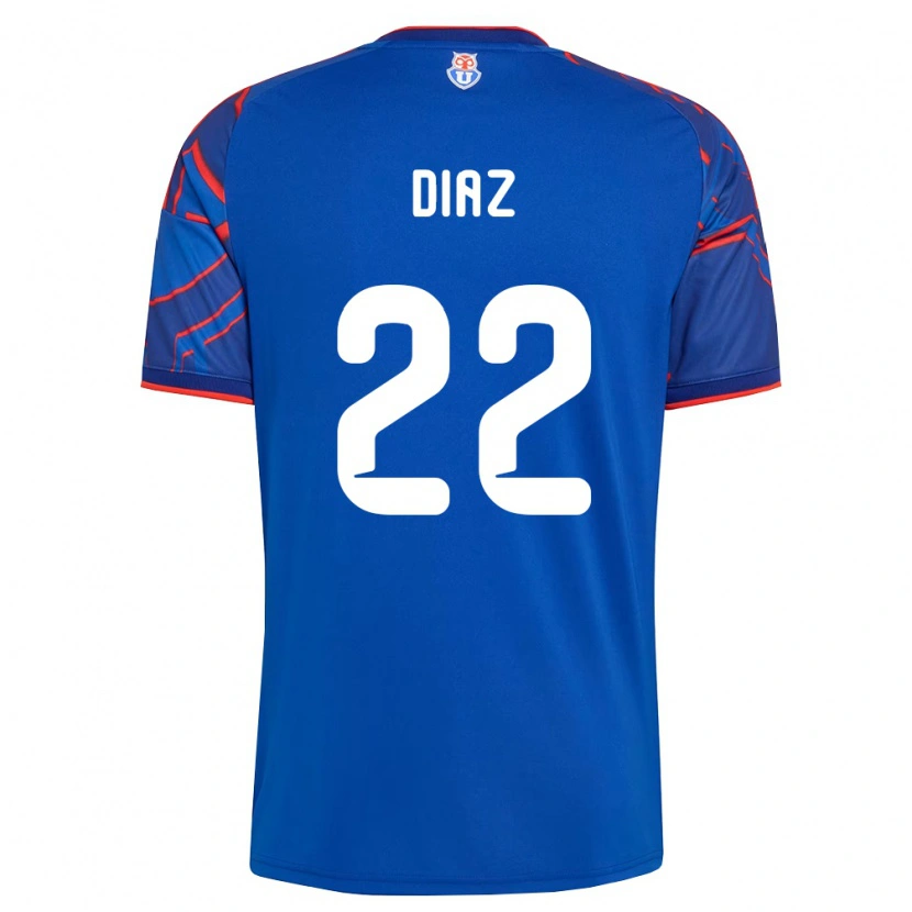 Danxen Kvinnor Valentina Díaz #22 Kungligt Blå Röd Hemmatröja Matchtröjor 2026/27 Tröjor T-Tröja