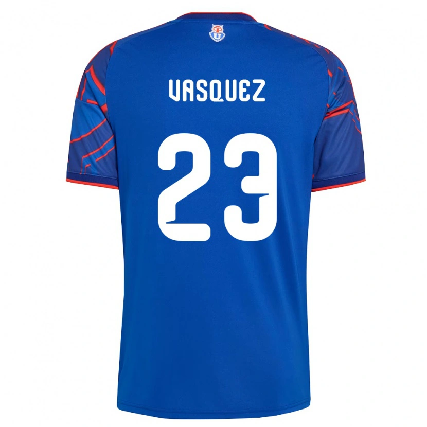 Danxen Kvinnor Ignacio Vásquez #23 Kungligt Blå Röd Hemmatröja Matchtröjor 2026/27 Tröjor T-Tröja