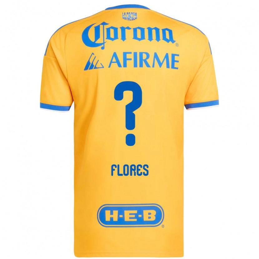 Danxen Kvinnor Hernán Flores #0 Gul Blå Hemmatröja Matchtröjor 2026/27 Tröjor T-Tröja