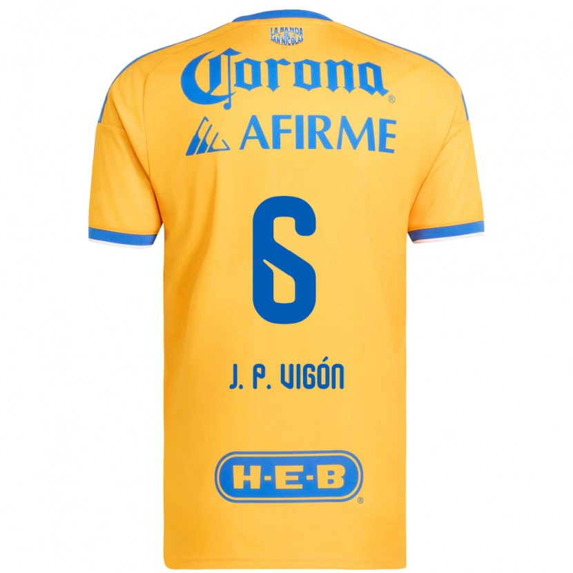 Danxen Kvinnor Juan Pablo Vigón #6 Gul Blå Hemmatröja Matchtröjor 2026/27 Tröjor T-Tröja