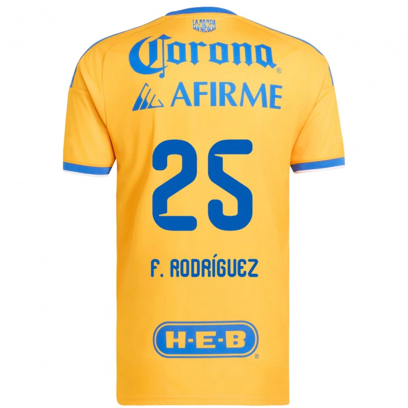 Danxen Kvinnor Felipe Rodríguez #25 Gul Blå Hemmatröja Matchtröjor 2026/27 Tröjor T-Tröja