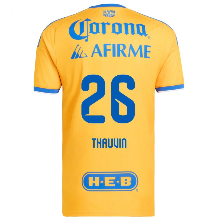 Danxen Kvinnor Florian Thauvin #26 Gul Blå Hemmatröja Matchtröjor 2026/27 Tröjor T-Tröja