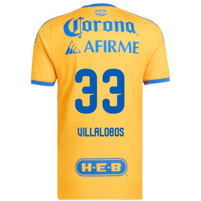 Danxen Kvinnor Vania Villalobos #33 Gul Blå Hemmatröja Matchtröjor 2026/27 Tröjor T-Tröja