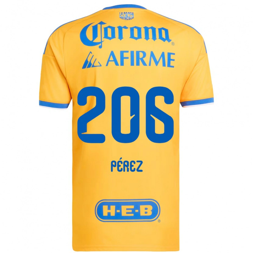 Danxen Kvinnor Emmir Pérez #206 Gul Blå Hemmatröja Matchtröjor 2026/27 Tröjor T-Tröja