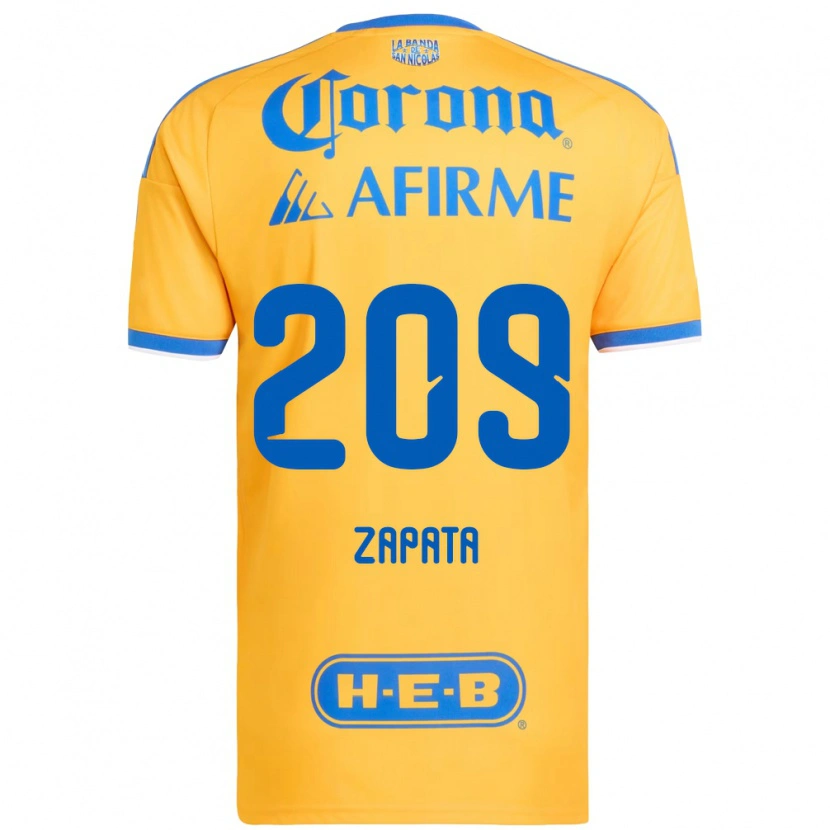 Danxen Kvinnor Jorge Zapata #209 Gul Blå Hemmatröja Matchtröjor 2026/27 Tröjor T-Tröja