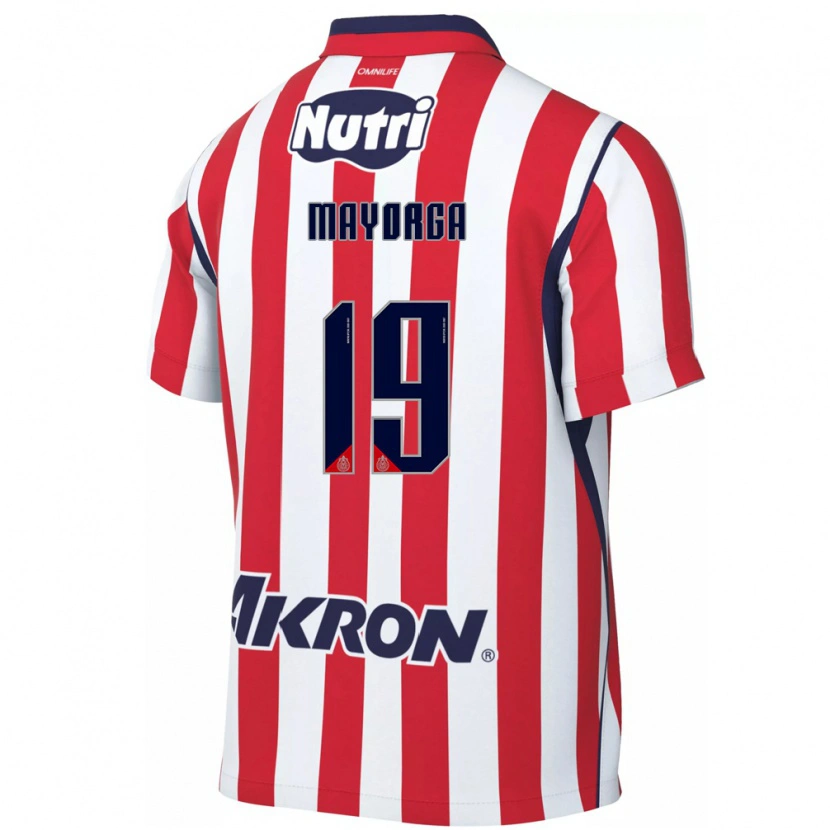 Danxen Kvinnor Alejandro Mayorga #19 Röd Vit Hemmatröja Matchtröjor 2026/27 Tröjor T-Tröja