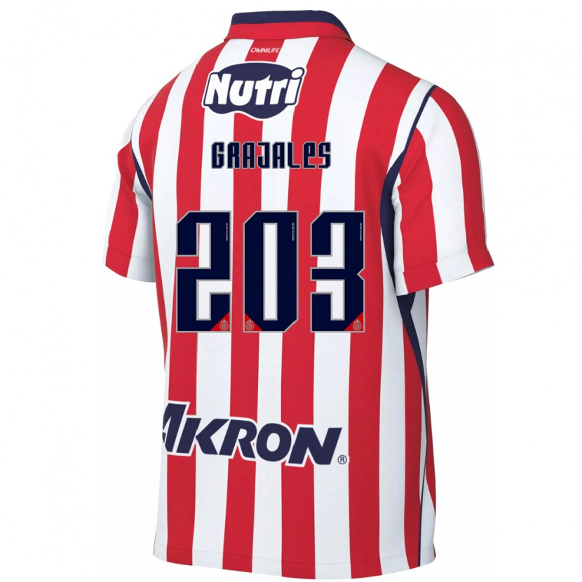 Danxen Kvinnor Jhonnatan Grajales #203 Röd Vit Hemmatröja Matchtröjor 2026/27 Tröjor T-Tröja