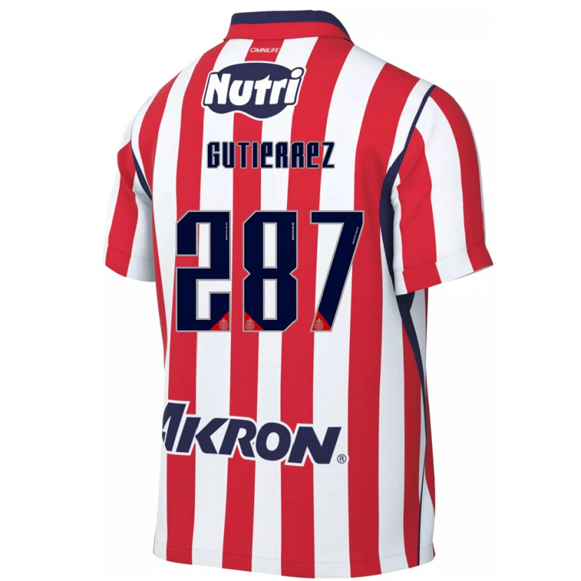 Danxen Kvinnor Gerson Gutiérrez #287 Röd Vit Hemmatröja Matchtröjor 2026/27 Tröjor T-Tröja