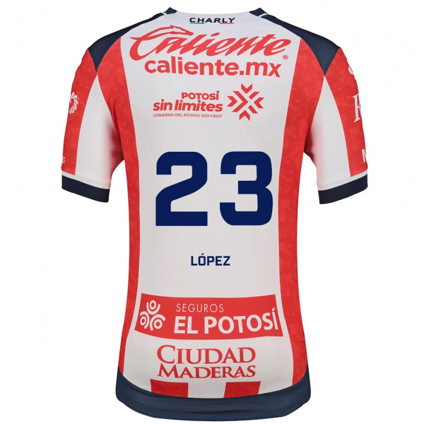 Danxen Kvinnor César López #23 Röd Vit Svart Hemmatröja Matchtröjor 2026/27 Tröjor T-Tröja