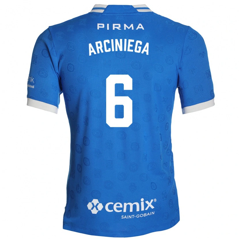 Danxen Kvinnor Mirelle Arciniega #6 Blå Vit Röd Hemmatröja Matchtröjor 2026/27 Tröjor T-Tröja