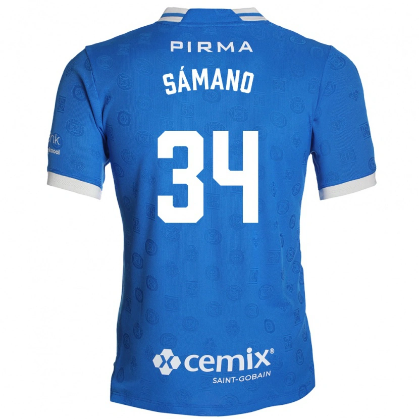 Danxen Kvinnor Leonardo Sámano #34 Blå Vit Röd Hemmatröja Matchtröjor 2026/27 Tröjor T-Tröja