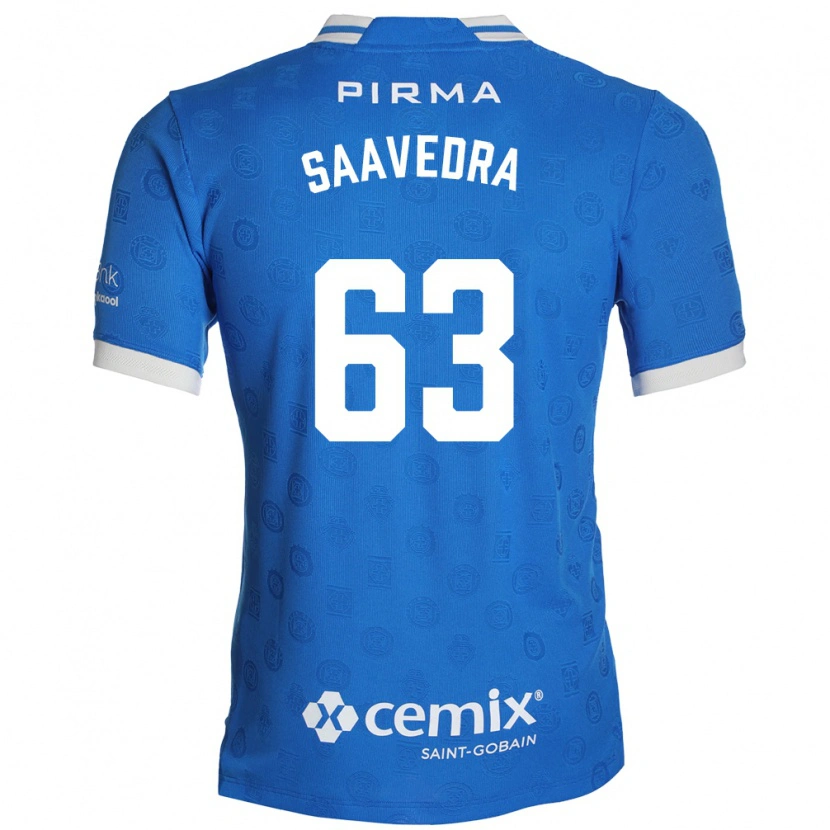 Danxen Kvinnor Ángel Saavedra #63 Blå Vit Röd Hemmatröja Matchtröjor 2026/27 Tröjor T-Tröja