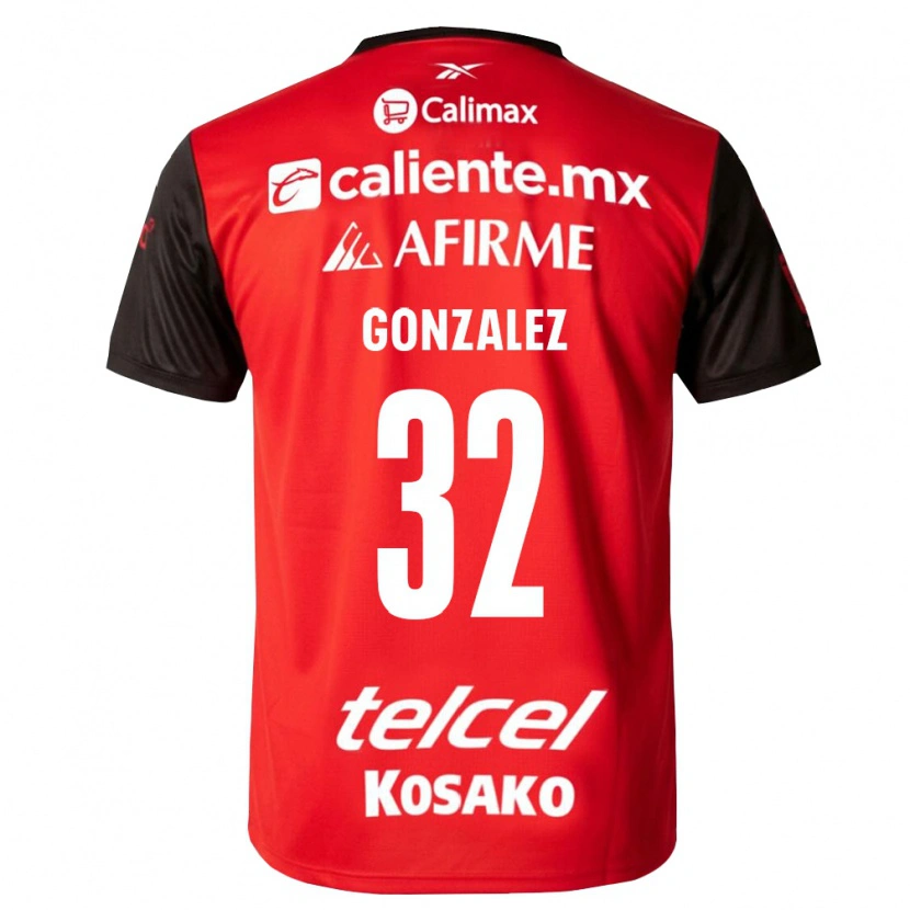 Danxen Kvinnor Carlos Gonzalez #32 Svart Röd Hemmatröja Matchtröjor 2026/27 Tröjor T-Tröja
