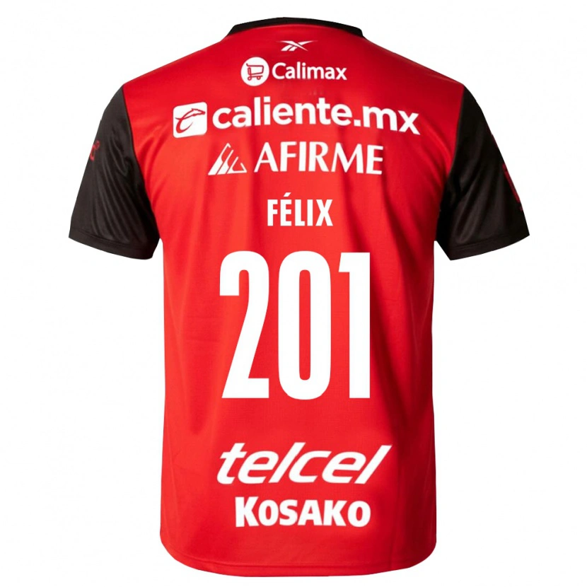 Danxen Kvinnor Brayan Félix #201 Svart Röd Hemmatröja Matchtröjor 2026/27 Tröjor T-Tröja