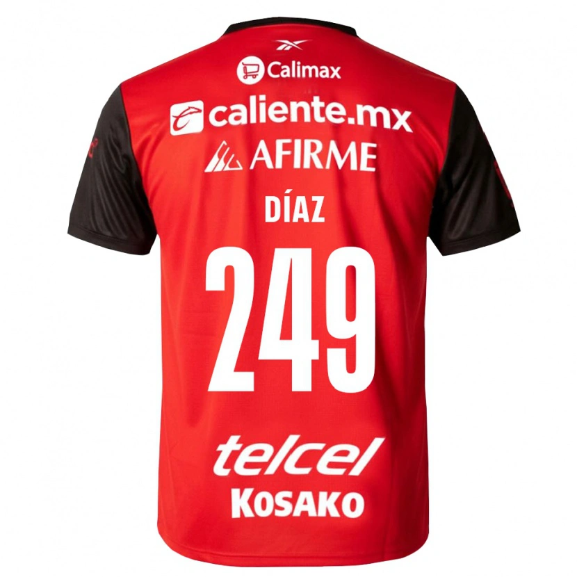 Danxen Kvinnor Santiago Díaz #249 Svart Röd Hemmatröja Matchtröjor 2026/27 Tröjor T-Tröja