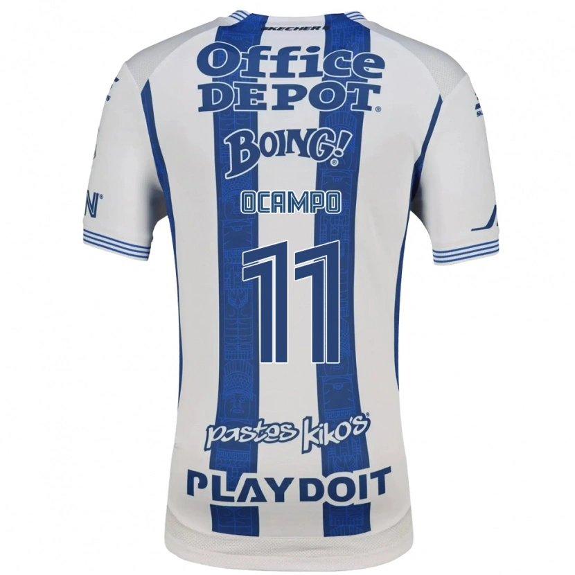 Danxen Kvinnor Mónica Ocampo #11 Vit Marinblå Hemmatröja Matchtröjor 2026/27 Tröjor T-Tröja