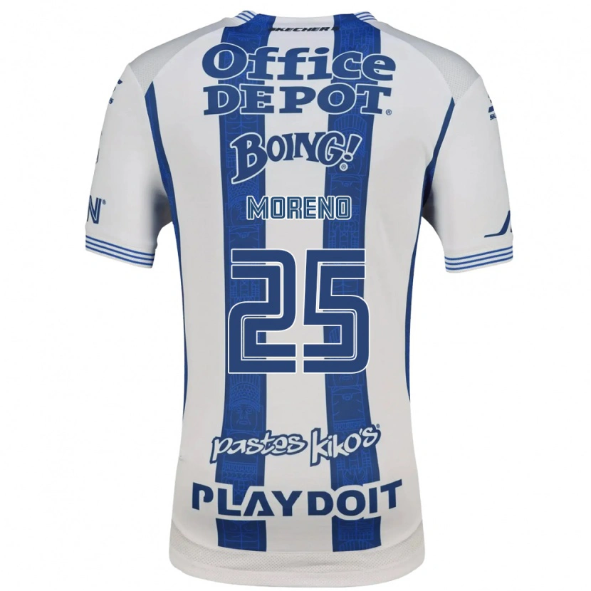 Danxen Kvinnor Carlos Moreno #25 Vit Marinblå Hemmatröja Matchtröjor 2026/27 Tröjor T-Tröja