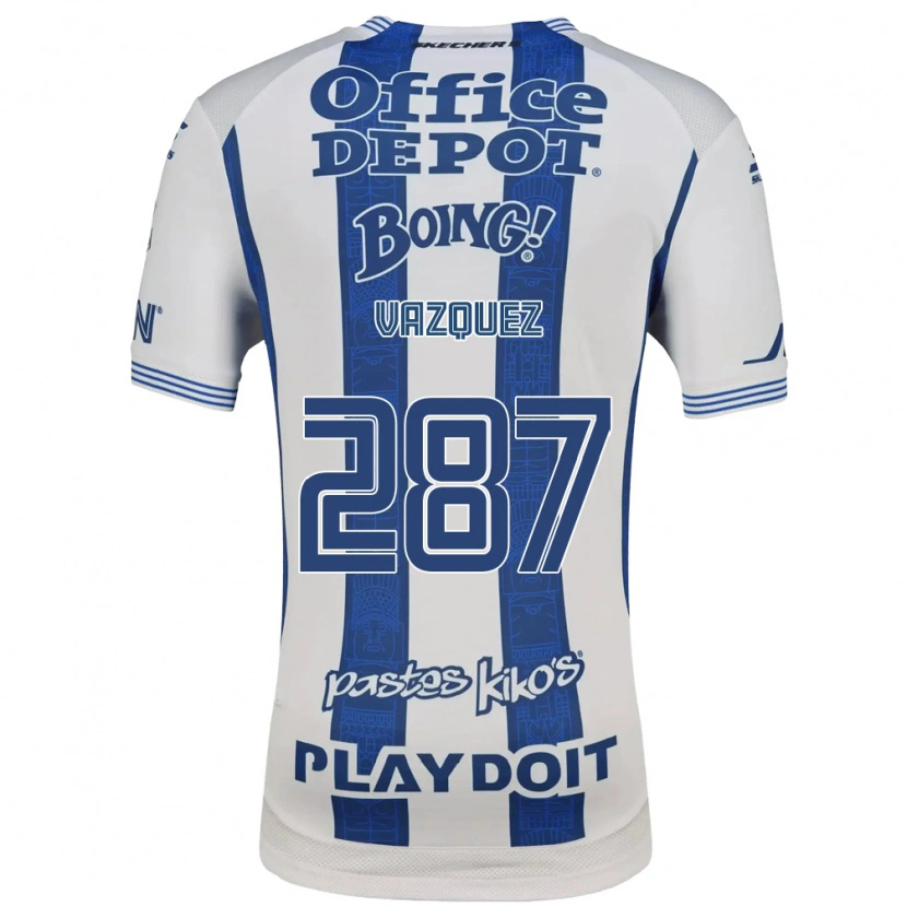 Danxen Kvinnor Maximo Vázquez #287 Vit Marinblå Hemmatröja Matchtröjor 2026/27 Tröjor T-Tröja