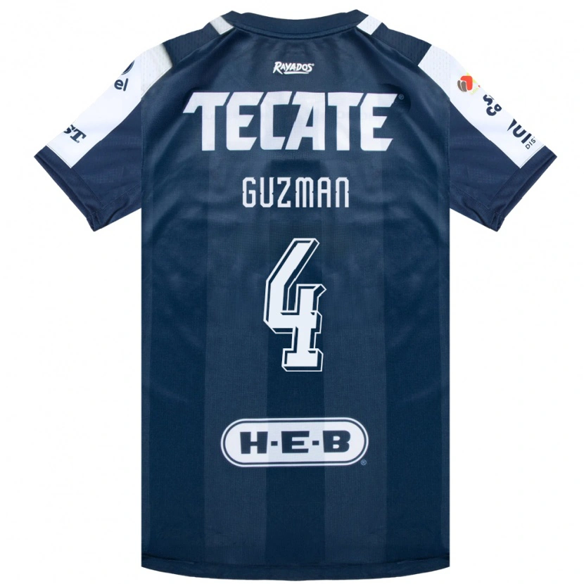 Danxen Kvinnor Víctor Guzmán #4 Bläckblå Vit Röd Hemmatröja Matchtröjor 2026/27 Tröjor T-Tröja