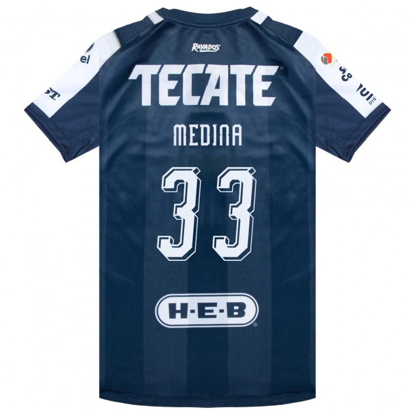 Danxen Kvinnor Stefan Medina #33 Bläckblå Vit Röd Hemmatröja Matchtröjor 2026/27 Tröjor T-Tröja