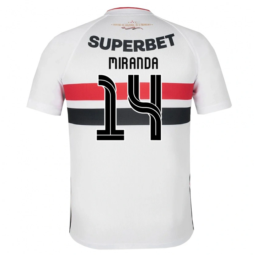 Danxen Kvinnor Lucas Miranda #14 Vit Röd Svart Hemmatröja Matchtröjor 2026/27 Tröjor T-Tröja